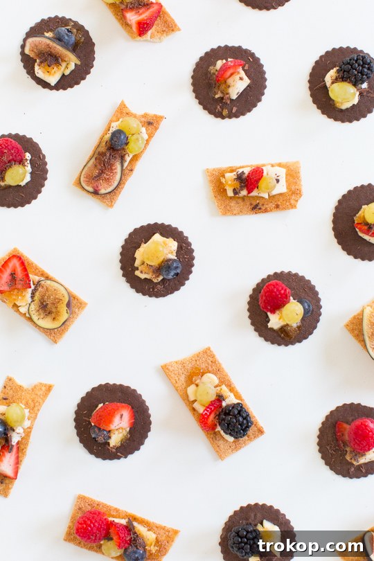 Delicious dessert cheese and crackers