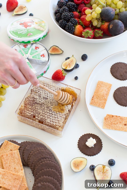 Dessert cheese and crackers recipe with The Laughing Cow