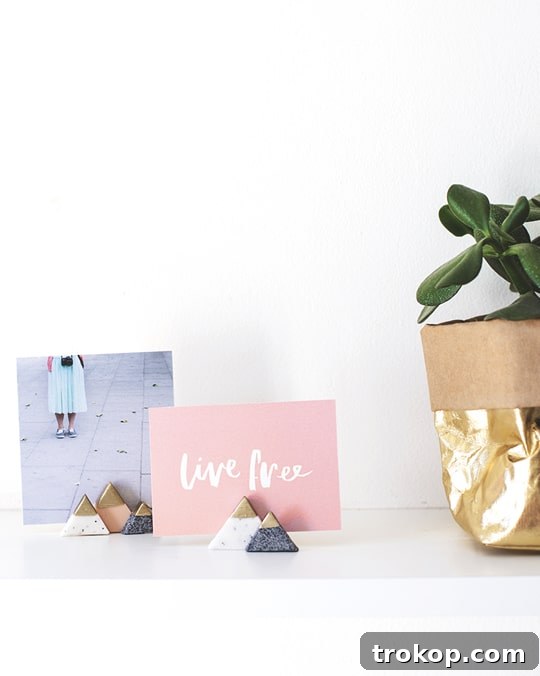 Clay Keepsake: Handcrafted Photo Display 2 DIY Mini Mountain Photo Holders