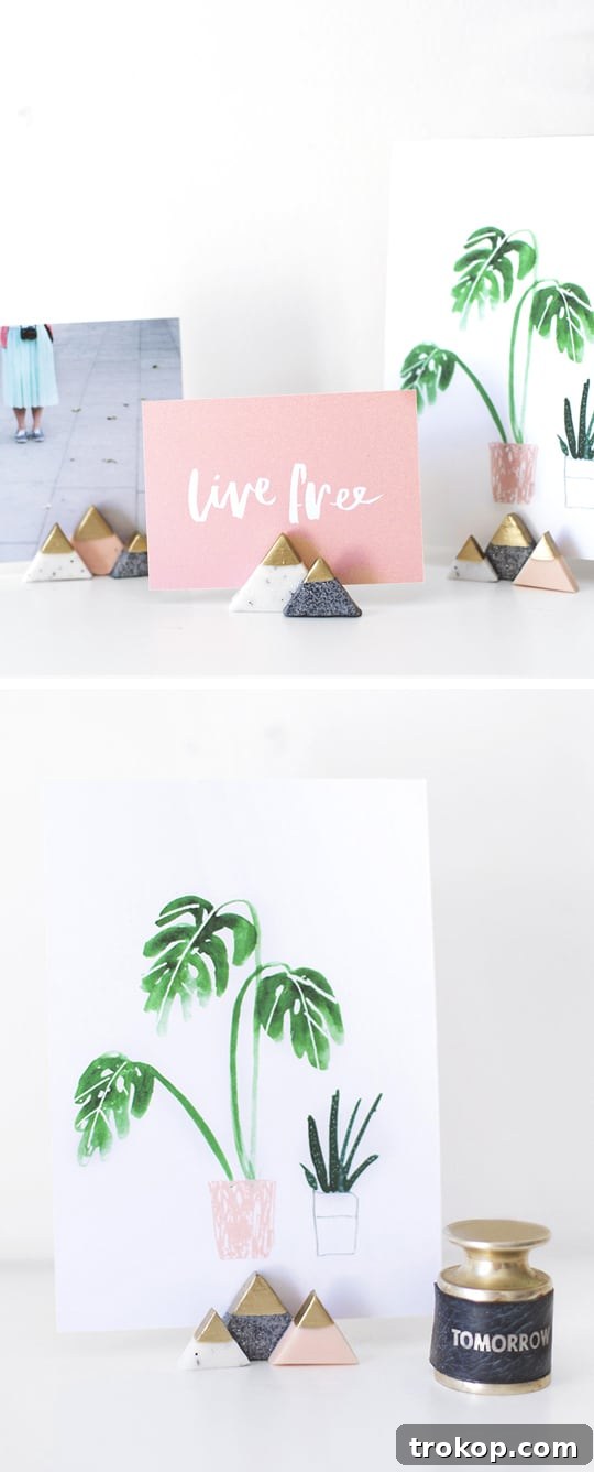 Clay Keepsake: Handcrafted Photo Display 3 DIY Photo Holders Displayed