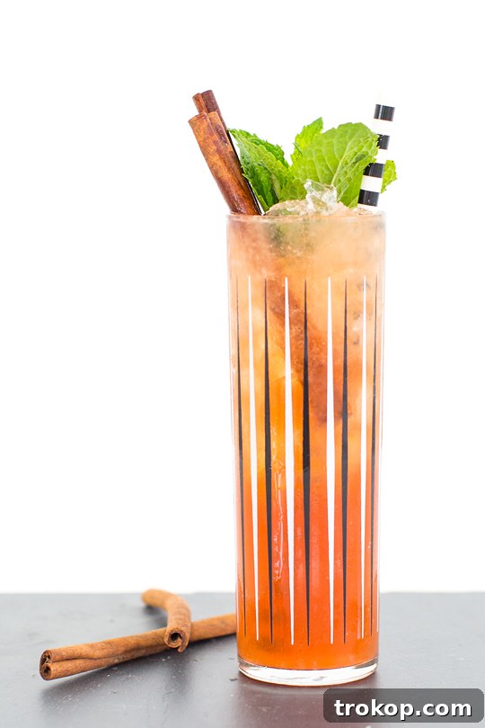 The classic Zombie cocktail, a creepy and easy Halloween drink recipe.
