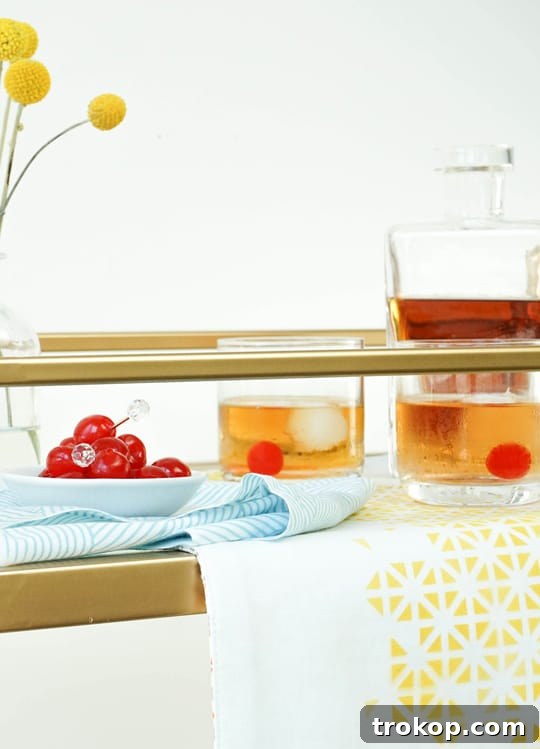 Pixelized Bar Cart Runner: Stylish Design