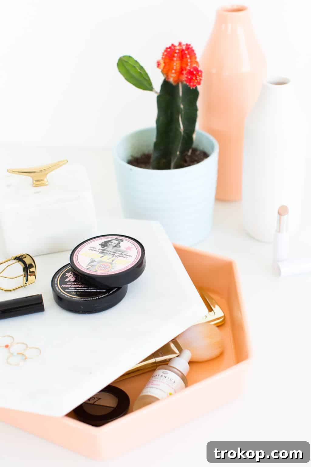 Craft a Custom Vanity Organizer 7 DIY Storage vanity tray - sugar and cloth