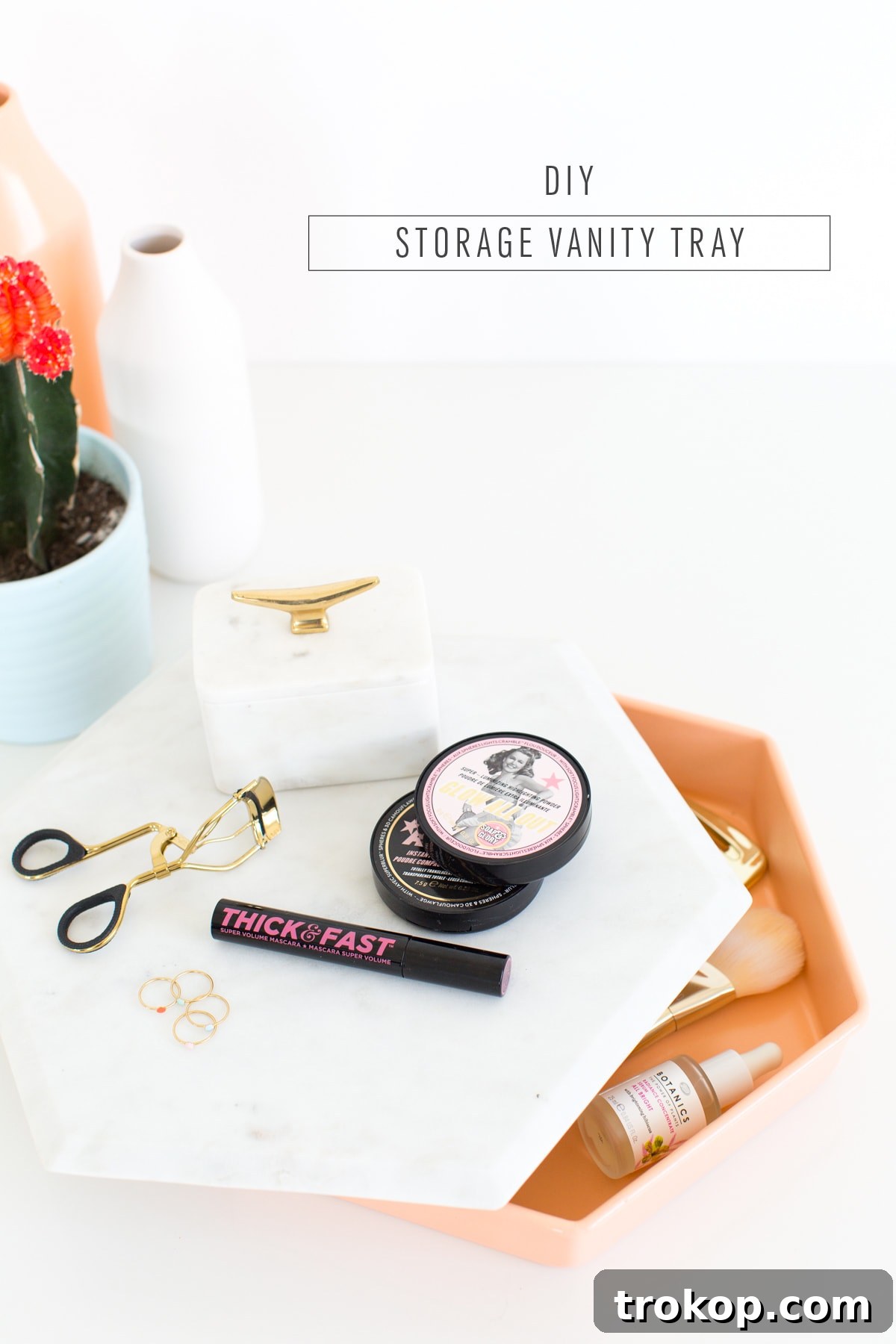 Craft a Custom Vanity Organizer 8 DIY Storage vanity tray - sugar and cloth