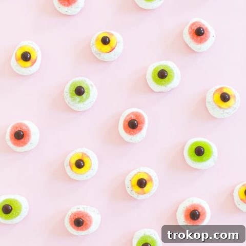 DIY Mini Monster Eyeball Donuts - sugar and cloth