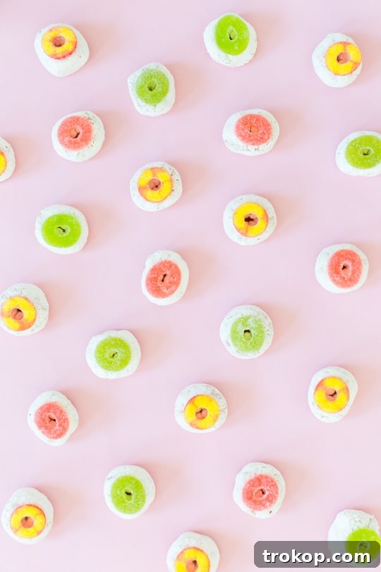 Assembling Mini Monster Eyeball Donuts step by step