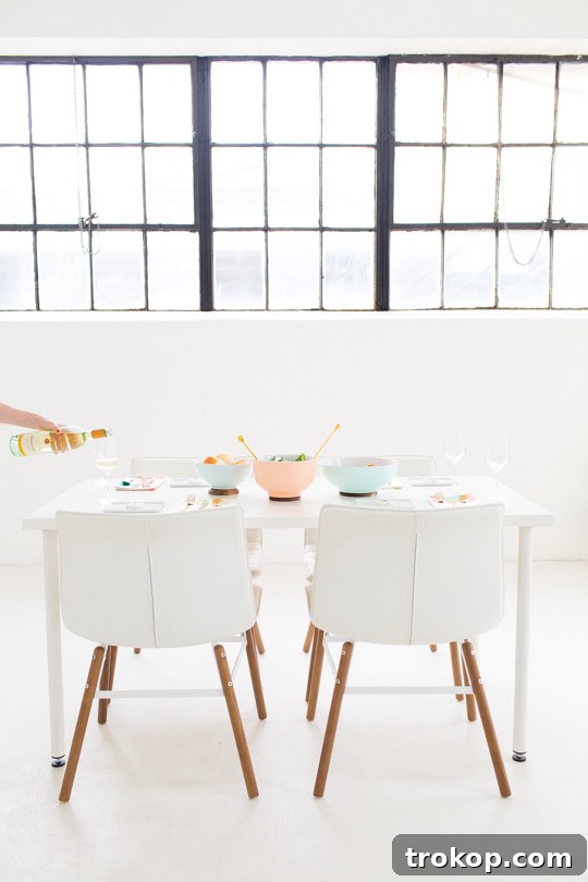 A collection of DIY Footed Serving Bowls on a stylishly arranged table, demonstrating their versatility and aesthetic appeal.