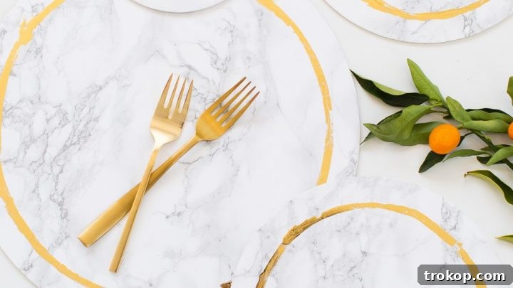 Decorative DIY Marble Plates