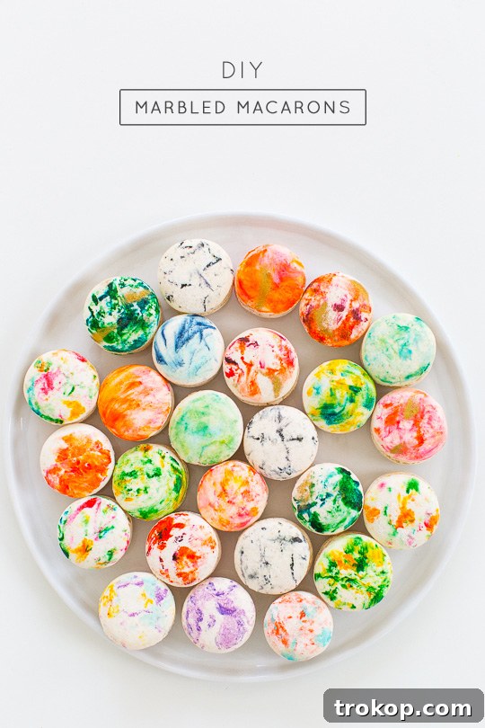 DIY Marbled Macarons - Sugar and Cloth