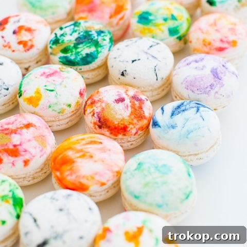 DIY Marbled Macarons - Sugar and Cloth