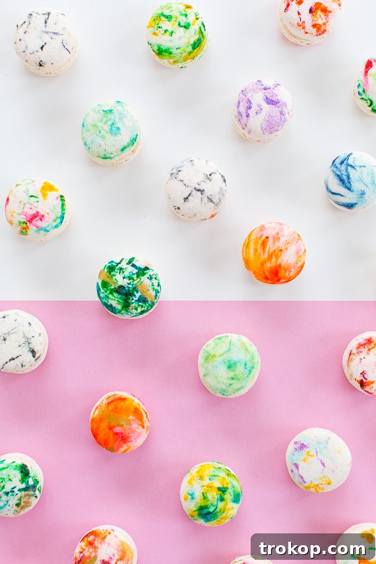 DIY Marbled Macarons - Sugar and Cloth