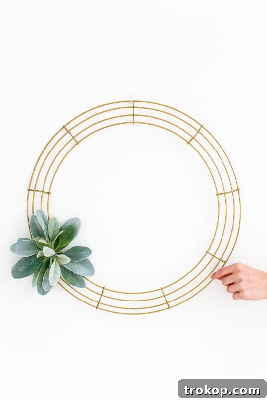 Finished Simple DIY Geometric Wreath