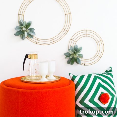 Simple DIY Geometric Wreath Project