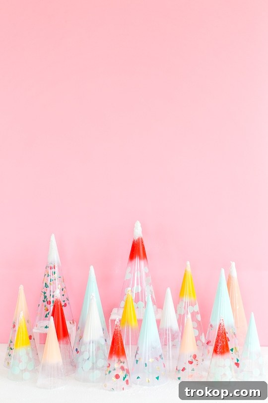 DIY Alternative Christmas Tree Clear Cone