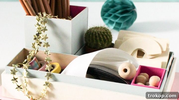DIY Nesting Desk Organizer for office accessories