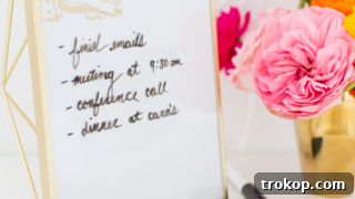 Office Desktop Organizer - DIY Dry Erase Board