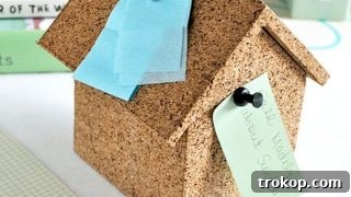 DIY Cork Storage Box for office organization