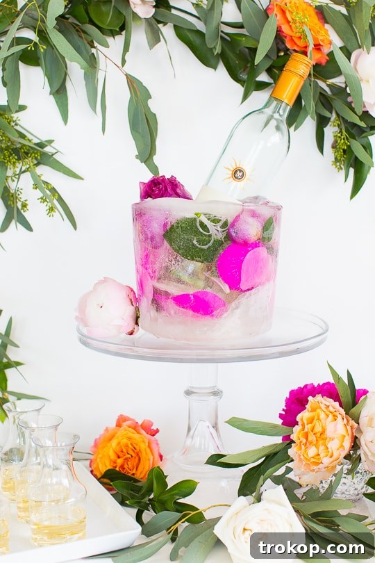 DIY frozen wine bucket - sugar & cloth 