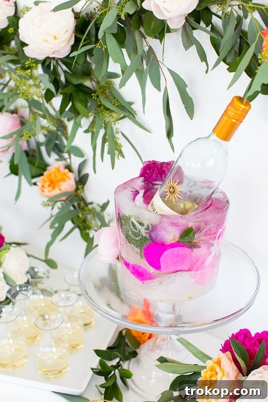DIY frozen wine bucket - sugar & cloth 