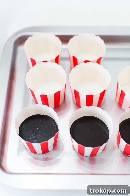 Old-Fashioned Coca-Cola Cupcakes 8 Cupcake batter poured into liners, ready for baking