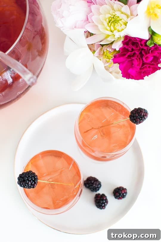3-Ingredient Blackberry Champagne Fizz 8 Serving Blackberry Champagne Punch into a glass