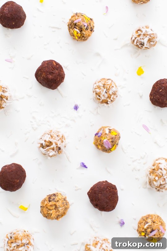No-bake peanut butter energy balls neatly stored in a container for freshness