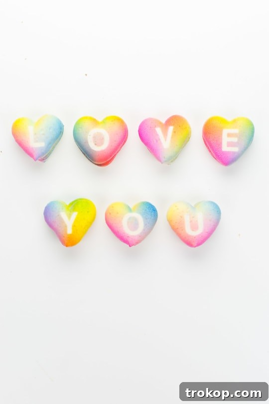 Handcrafted Ombré Message Macarons 11 DIY gradient message macarons - sugar and cloth