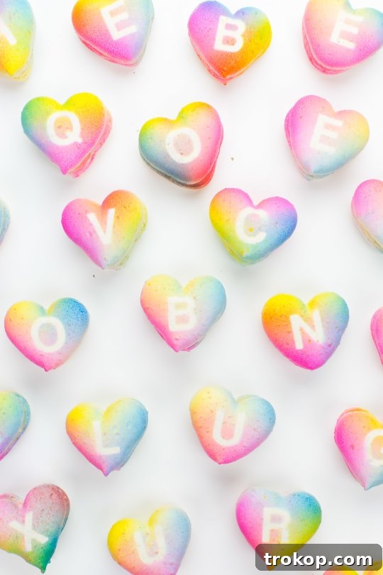 Handcrafted Ombré Message Macarons 14 DIY gradient message macarons - sugar and cloth