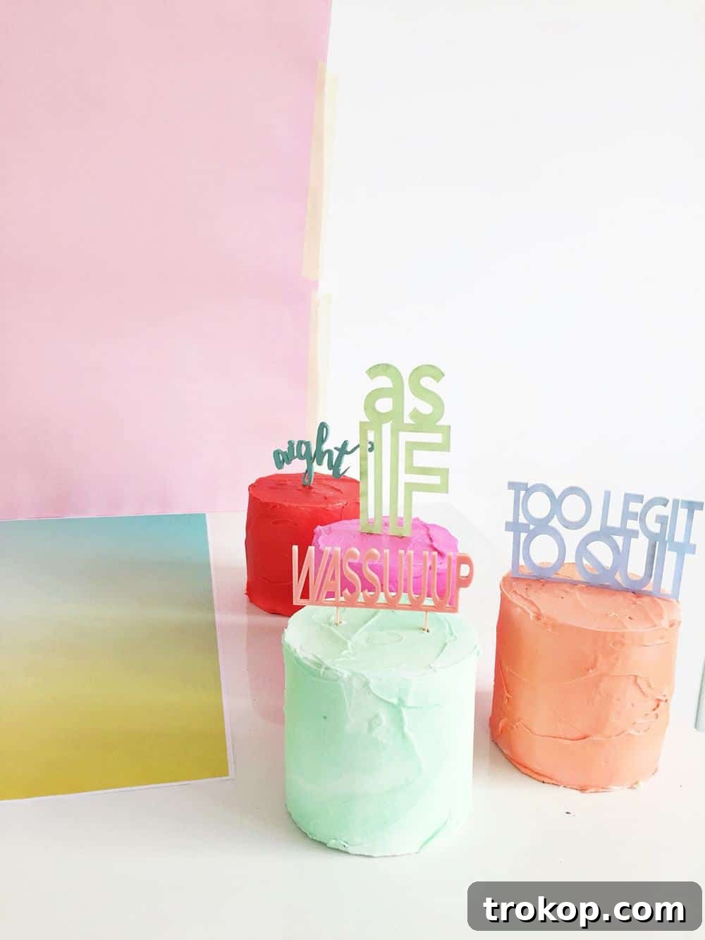 slang cakes DIY - sugar and cloth - behind the scenes