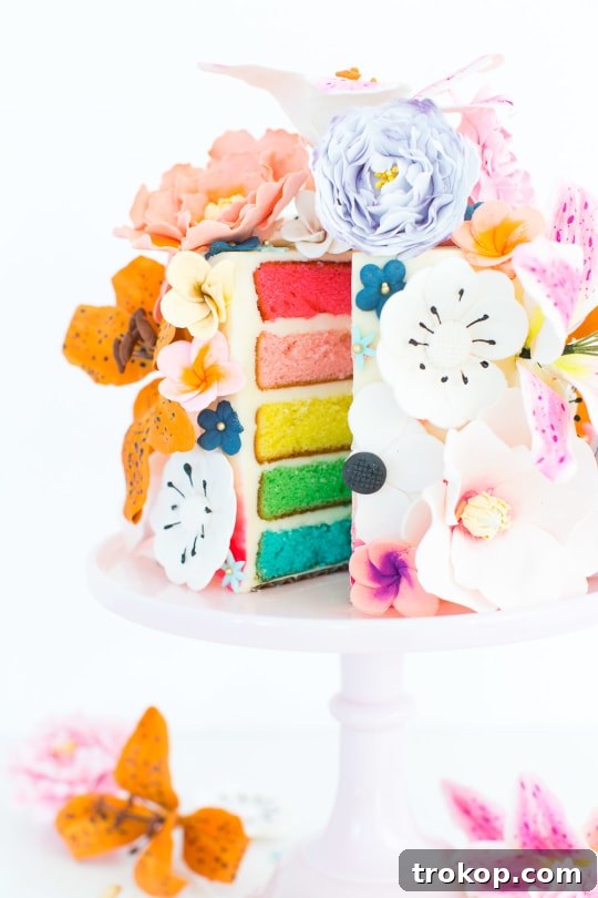A stunning DIY sugar flower cake resembling fresh blooms, perfect for any celebration.