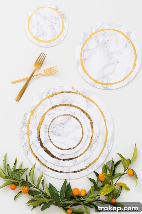 DIY Chic Marbled Plates 9 Stack of decorative DIY marble plates