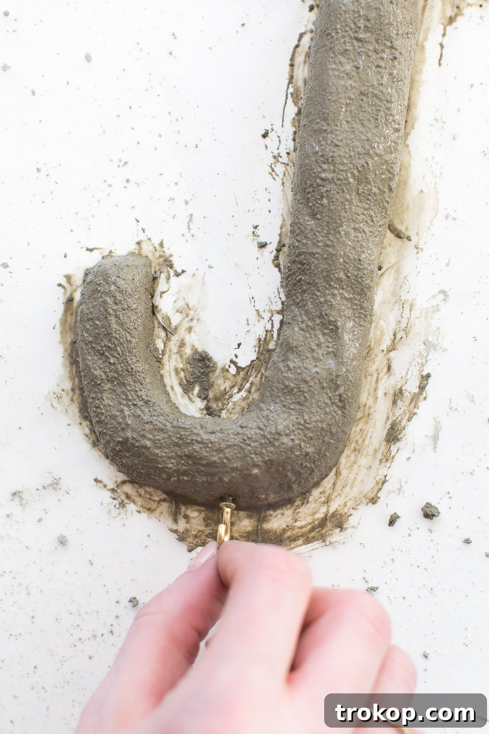 Custom Concrete Initial Wall Art 6 DIY hanging cement monogram - sugar and cloth - decor - keyring holder