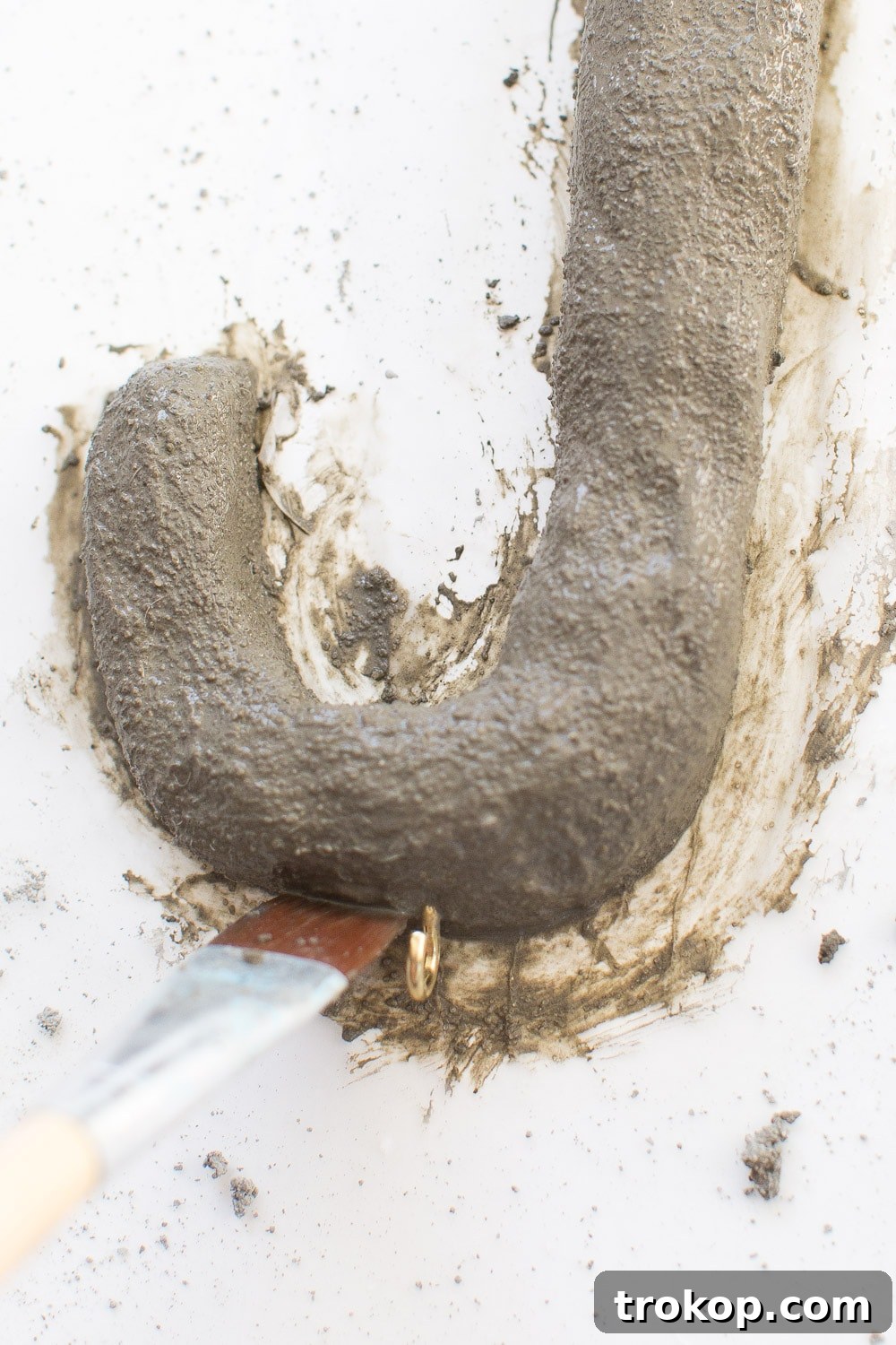Custom Concrete Initial Wall Art 7 DIY hanging cement monogram - sugar and cloth - decor - keyring holder