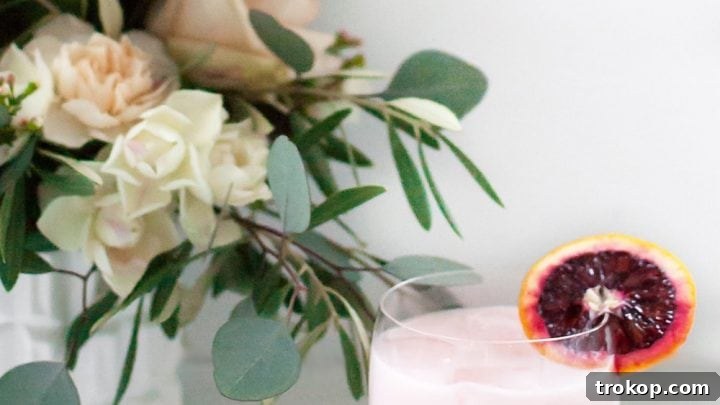 Blood Orange & Rose Creamsicle Cocktail