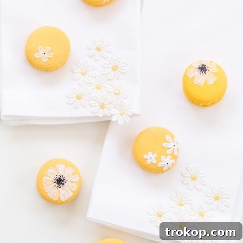 DIY wildflower macarons - sugar and cloth