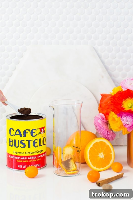 Zesty Orange Spice Cold Brew 4 An orange spiced iced coffee recipe perfect for Spring & Summer - sugar and cloth