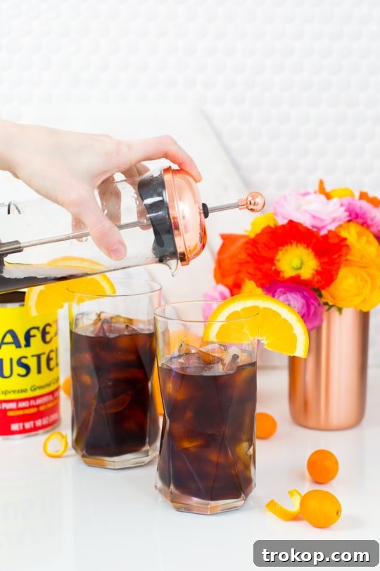 Zesty Orange Spice Cold Brew 6 An orange spiced iced coffee recipe perfect for Spring & Summer - sugar and cloth
