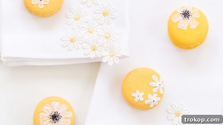 DIY Easter Wildflower Macarons