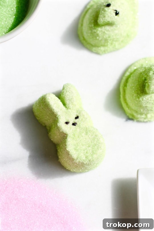 Tipsy Peeps Easter Indulgences 4 Process of making homemade marshmallow Peeps for Easter, showing the fluffy marshmallow mixture