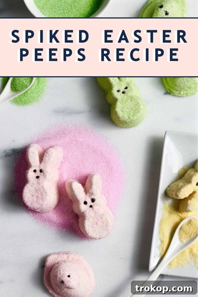 Tipsy Peeps Easter Indulgences 9 Recipe card for making homemade spiked Easter Peeps