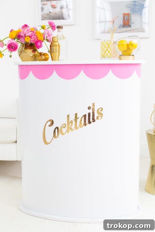 Build Your Own Vintage Mobile Bar 2 A chic retro DIY portable cocktail bar designed for stylish entertaining