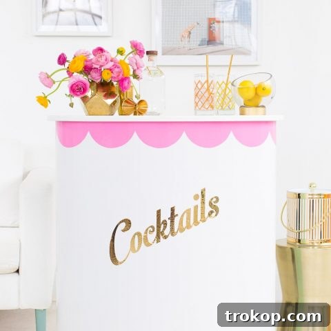 Build Your Own Vintage Mobile Bar 12 A retro DIY portable cocktail bar ready for your next event