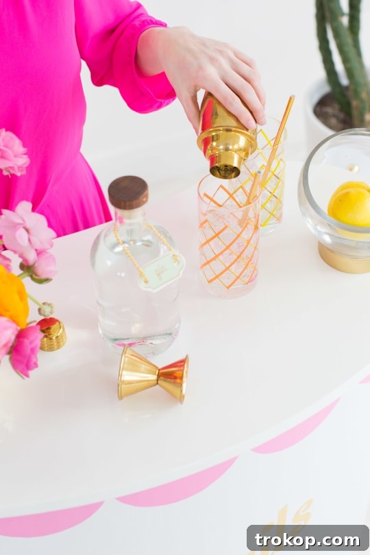 Build Your Own Vintage Mobile Bar 7 Careful application of retro decals to achieve a smooth finish