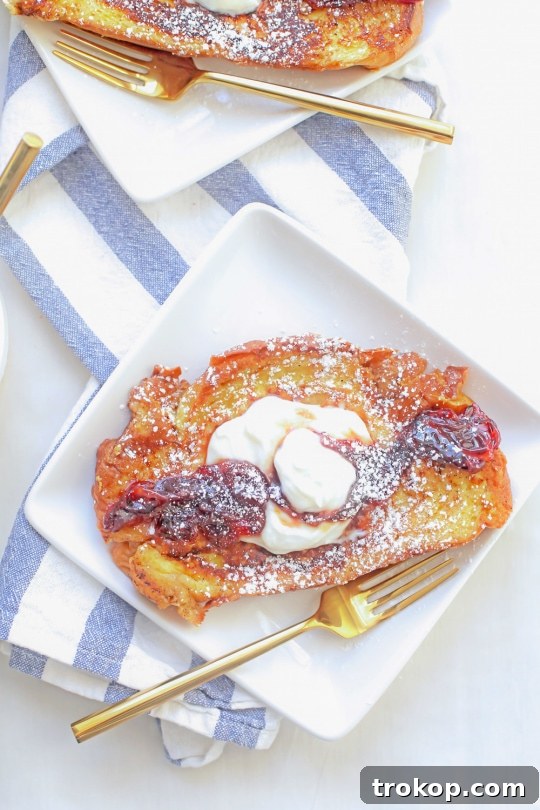 Whipped Ricotta French Toast with Boozy Blood Orange Compote 8 Ingredients for the French toast custard, including eggs and heavy cream.