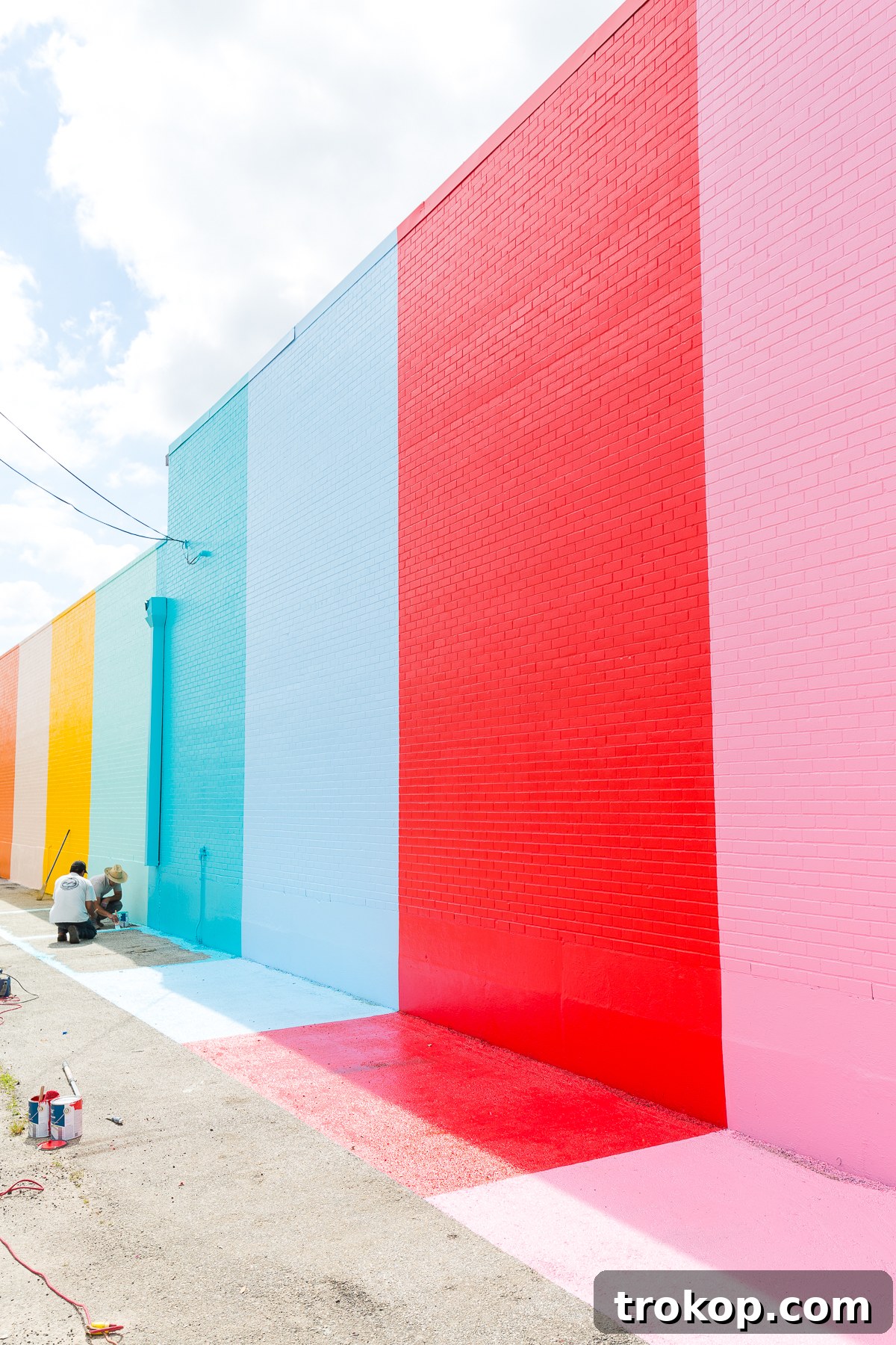 Vibrant studio color wall with artistic details, showcasing creative workspace inspiration