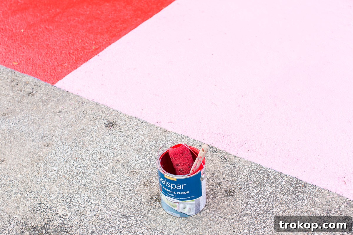 Houston's Canvas of Hues by Sugar & Cloth 12 The meticulous process of creating the Sugar and Cloth color wall stripes.