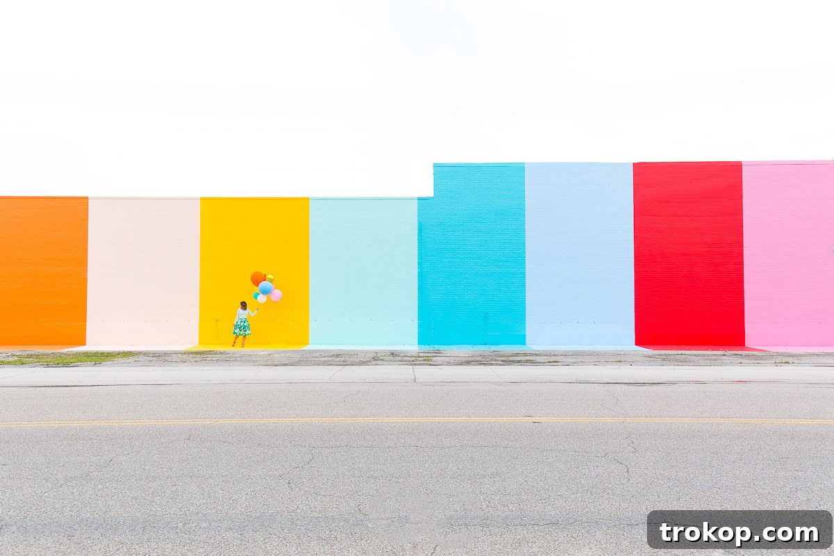 Houston's Canvas of Hues by Sugar & Cloth 4 The Sugar and Cloth color wall creating stunning backdrops for photos in Houston.