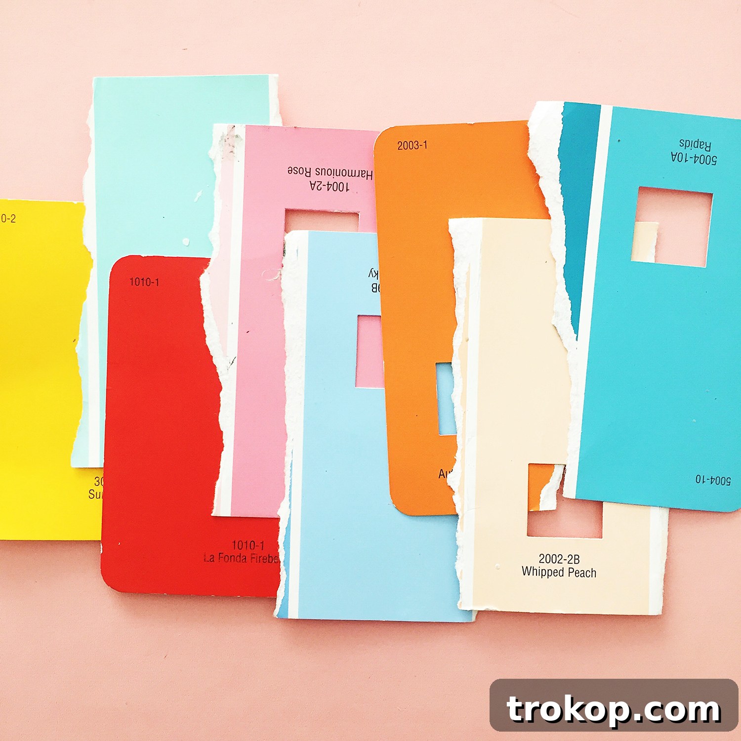 The carefully selected color palette for the Sugar and Cloth mural in Houston.