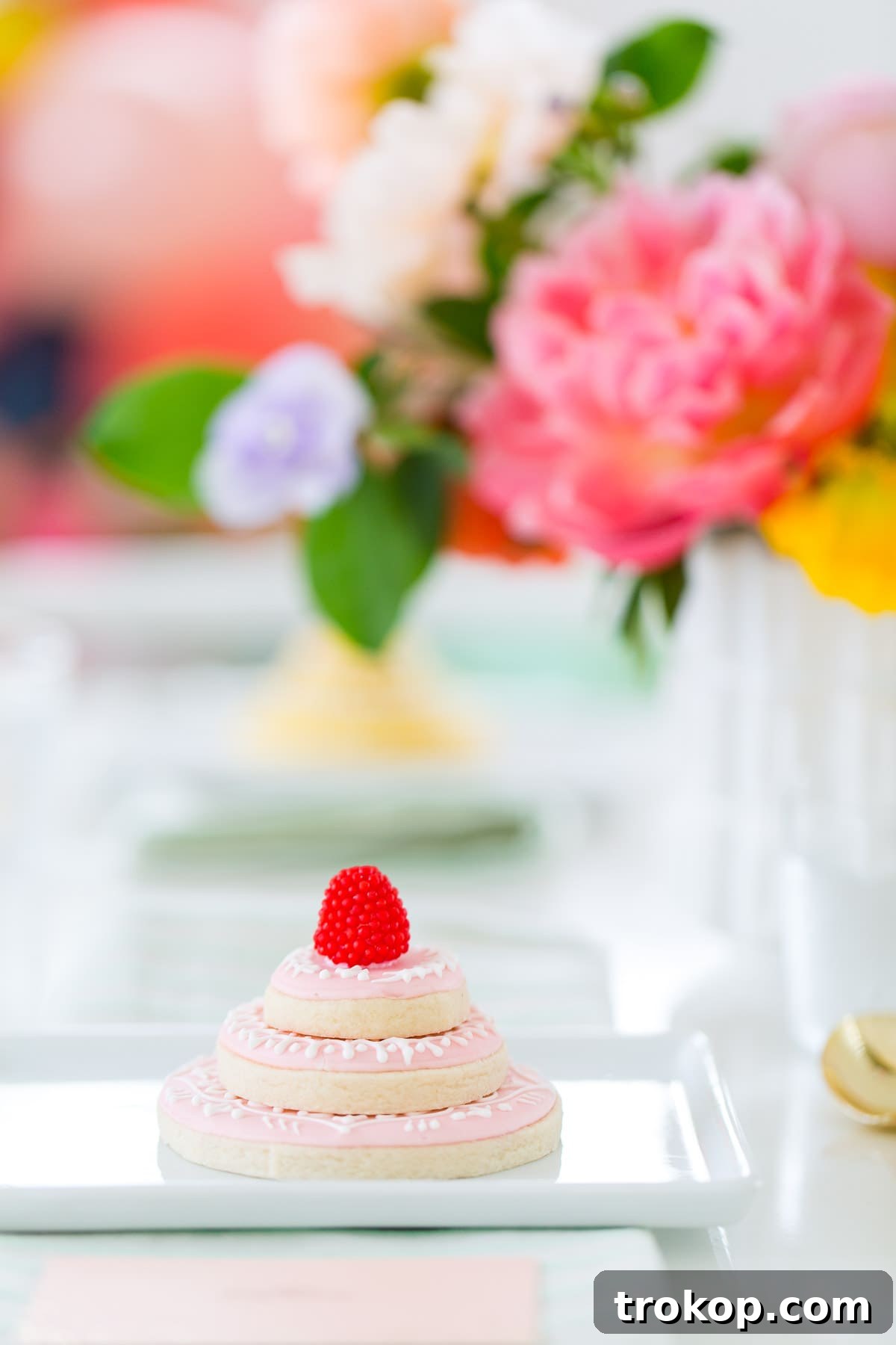 Assortment of fresh and colorful breakfast taco toppings for a bridal shower.