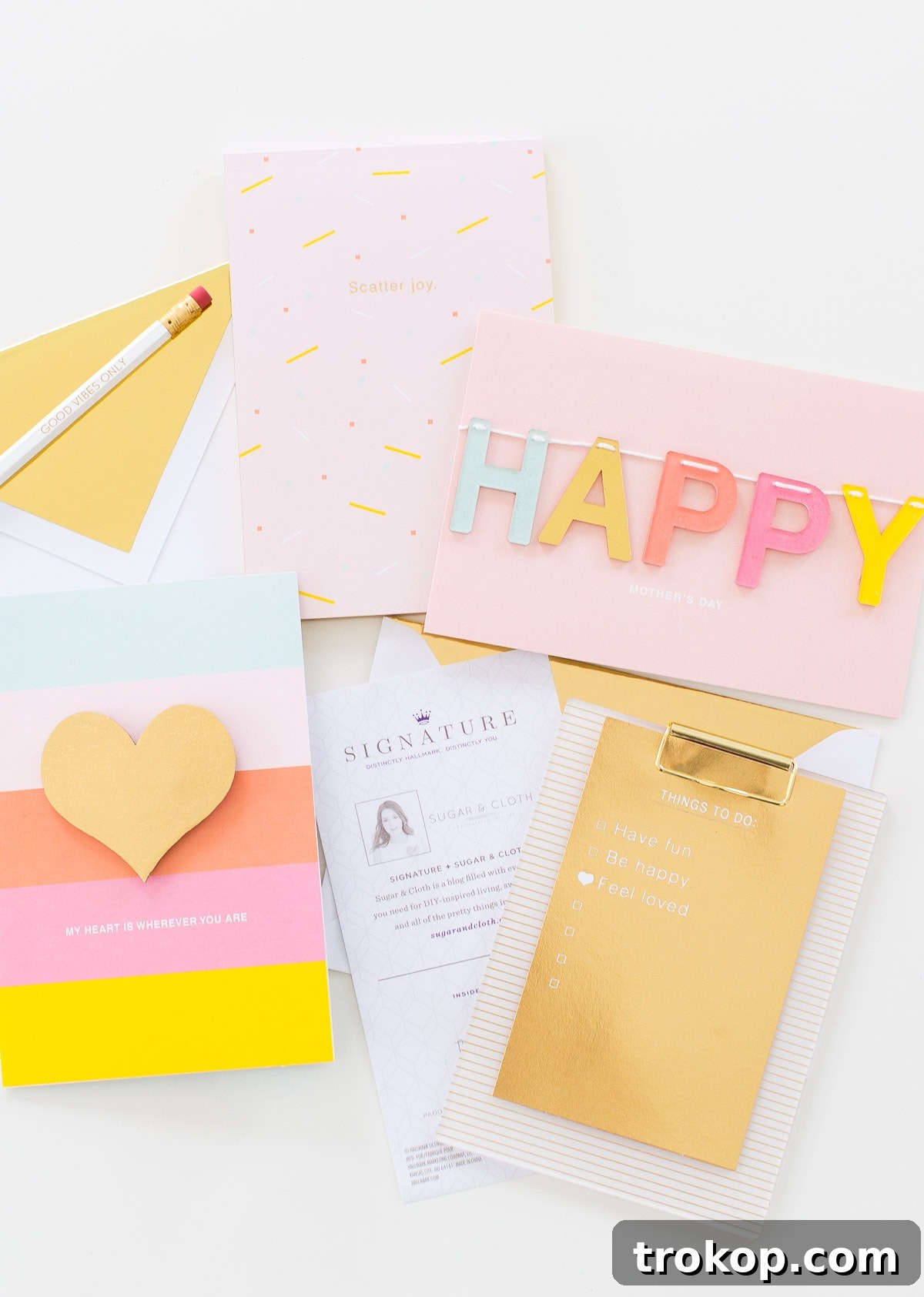 An Inside Look at Our Hallmark Mother's Day Cards 2 Sugar & Cloth Mother's Day Signature cards for Hallmark feature unique designs by Ashley Rose, Houston Blogger. Explore creative and thoughtful gifts for Mom.